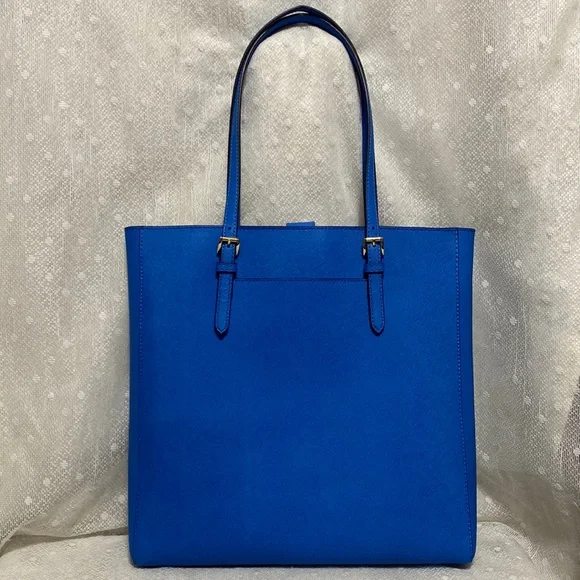 *SOLD*MICHAEL Michael Kors Jet Set Travel LG NS Saffiano Leather Tote In Blue - Picture 5 of 15